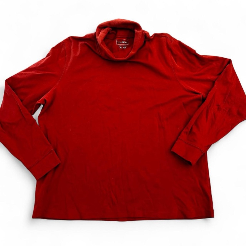 L.L.Bean terracotta long sleeve turtleneck T-shirt shirt